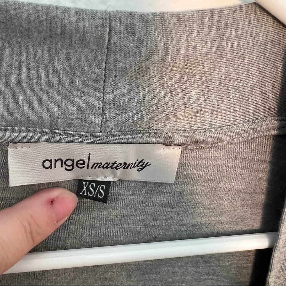 Angel Maternity Birthing and Nursing Robe Heather Gray - Picture 12 of 13